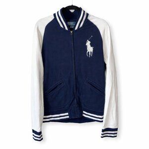 Polo by Ralph Lauren Navy and White Bomber Jacket